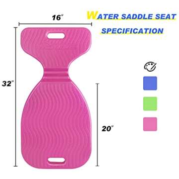 WOOWAVE Water Saddle Floats for Adults and Kids, Premium Foam Saddle Seats for Pool Swimming Floating(Pink)