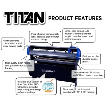 USCutter Titan 28 Inch Vinyl Cutter with Design Software