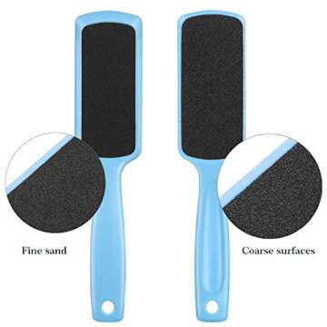 3 Pieces Colossal Foot Files Kit Foot Scrubber Foot Rasp and Double-Sided Heel Files Pedicure Tools ...