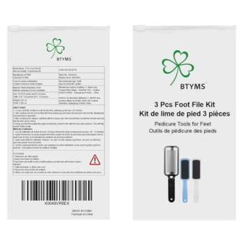 3 Pieces Colossal Foot Files Kit Foot Scrubber Foot Rasp and Double-Sided Heel Files Pedicure Tools Callus Remover Stainless Steel Feet Scraper Foot Grater for Dead Skin