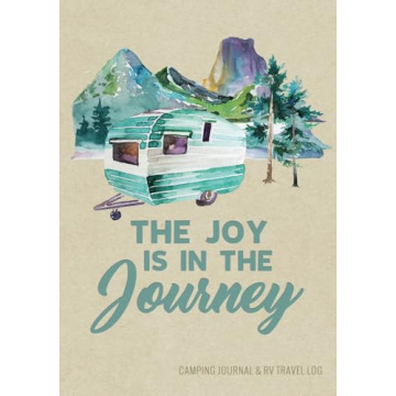 Camping Journal & RV Travel Logbook, Blue Vintage Camper Journey (Caravanning Campsite Log Books)