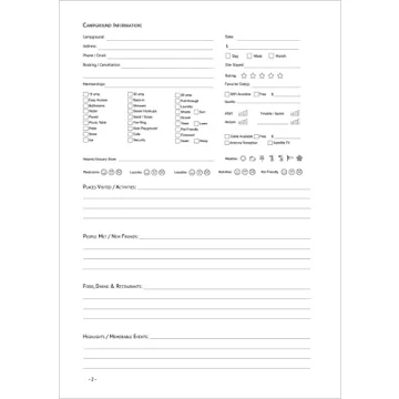 Camping Journal & RV Logbook for Memorable Travels