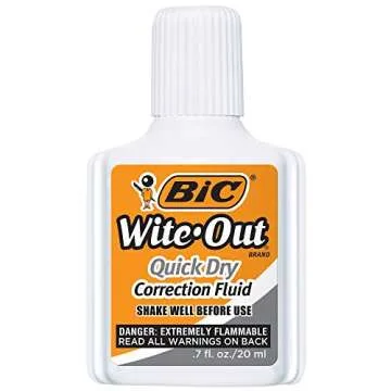 BIC Wite Out Quick Dry Correction Fluid For Neat Corrections
