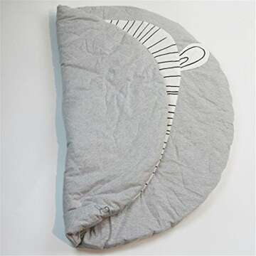 ABREEZE Cute Lion Shaped Rug Kids Nursery Rug Play Mat Round Carpet Cartoon Lion Design Home Room Decor Crawling Area Rug Washable Animal Rug 35X37 inches