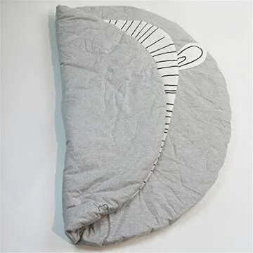 ABREEZE Cute Lion Shaped Rug Kids Nursery Rug Play Mat Round Carpet Cartoon Lion Design Home Room Decor Crawling Area Rug Washable Animal Rug 35X37 inches