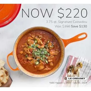 Le Creuset Enameled Cast Iron Signature Cassadou, 3.75 qt., Sea Salt