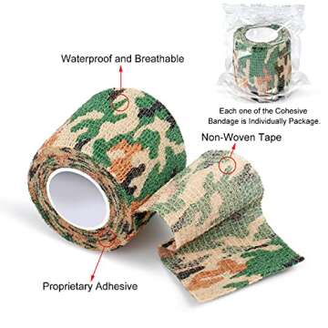 FRESINIDER Self Adhesive Athletic Wrap - 16 Rolls of Camo Bandages