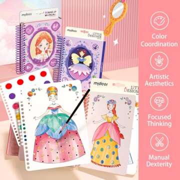 MiDeer Fashion Design Sketchbook for Kids - Watercolor Fun