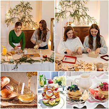 Qinsihwn 8 Pack 16oz Clear Plastic Honey Bottles,Refillable Food Grade Honey Container,Squeeze Honey Bottle With Leak Proof Flip-Top Caps for Storing and Dispensing