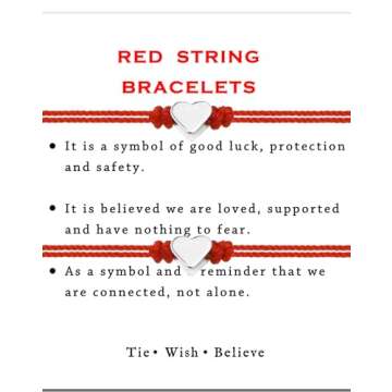 SmileBelle Red String Heart Bracelets for All Occasions