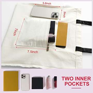 BeeGreen Bride Tote Bag w 2 Inner Pockets Bridal Shower Gift Bag for Honeymoon Wedding Bachelorette ...