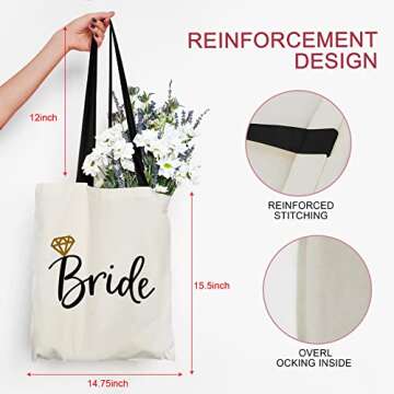 BeeGreen Bride Tote Bag for Wedding and Bridal Events