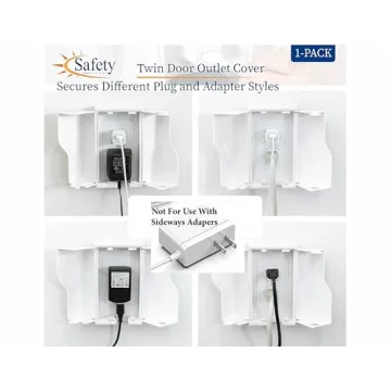 Twin Door Baby Safety Outlet Cover Box - Secure & Easy to Use