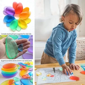 Rainbow Stones Activity Set for Kids 5-7 - Fun Learning Toys