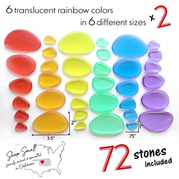 Rainbow Stones Activity Set for Kids 5-7 - Fun Learning Toys