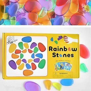 Rainbow Stones Activity Set for Kids 5-7 - Fun Learning Toys