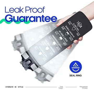 Giotto 32oz BPA Free Water Bottle with Time Marker & Straw