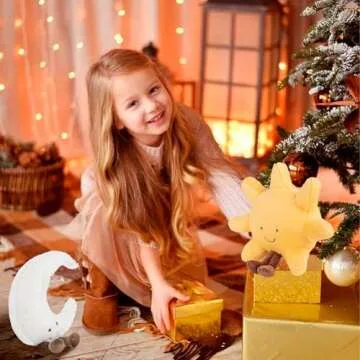 Sun and Moon Plush: Soft Smiling Animal Pillows for Kids