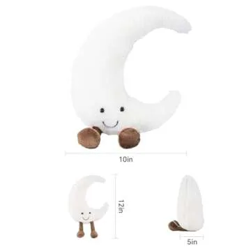 Sun and Moon Plush: Soft Smiling Animal Pillows for Kids