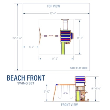 Quality Cedar Wooden Swing Set with Monkey Bars and More