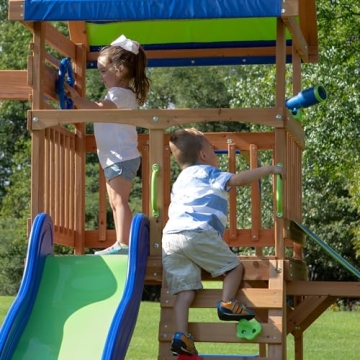 Quality Cedar Wooden Swing Set with Monkey Bars and More