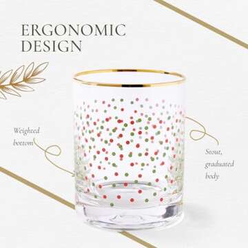 Spode Christmas Tree 14 Oz Double Old Fashion Glass Set of 4