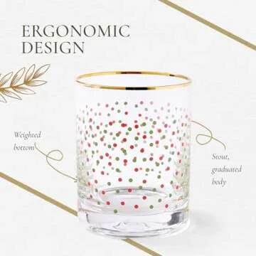 Spode Christmas Tree 14 Oz Double Old Fashion Glass Set of 4