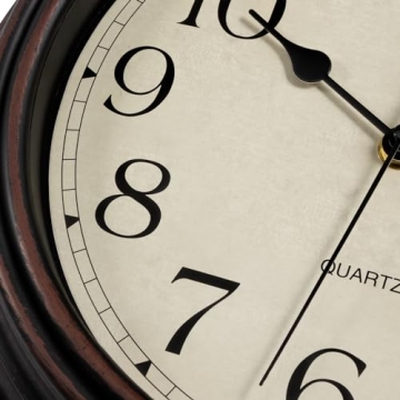 Foxtop 12" Retro Silent Wall Clock in Bronze