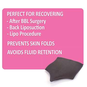 Lipo Lumbar Molder Foam Board Provides Abdominal Compression, Support, & Comfort Post Liposuction or BBL Surgery – Soft Faja Board Minimizes Swelling & Prevents Fluid Retention Without Marking Skin