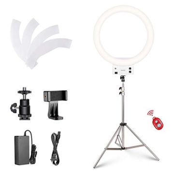 Neewer 18-Inch Dimmable LED Ring Light Kit for Videos