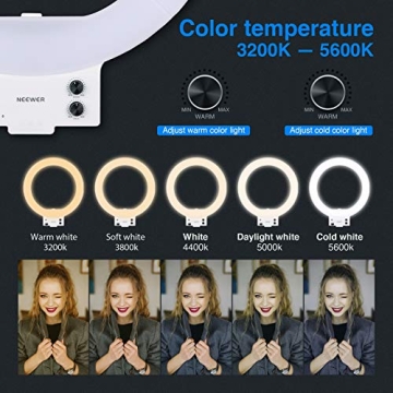 Neewer 18-Inch Dimmable LED Ring Light Kit for Videos