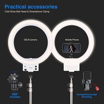 Neewer 18-Inch Dimmable LED Ring Light Kit for Videos