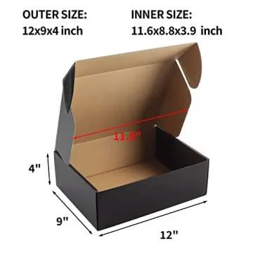 Hoikwo Medium Shipping Boxes for Mailing Shipping Packaging, Corrugated Cardboard Boxes for Packagin...