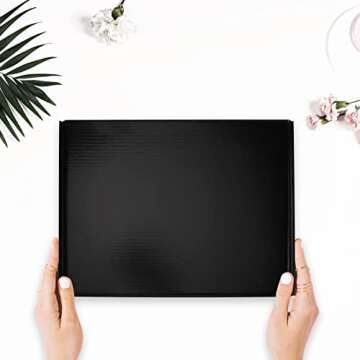 Hoikwo Medium Shipping Boxes for Mailing Shipping Packaging, Corrugated Cardboard Boxes for Packaging Small Business, (Black, 12x9x4-20 Pack)