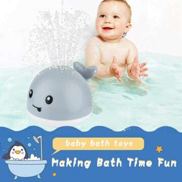 Light Up Whale Bath Toys for Kids | Fun & Safe