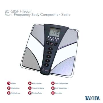 TANITA BC-585F FitScan - Japan Technology Multi-Frequency Body Composition Monitor - Smart Digital I...