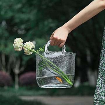 Elegant Glass Purse Vase - Unique Home Decor Gift