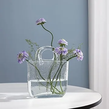 Elegant Glass Purse Vase - Unique Home Decor Gift