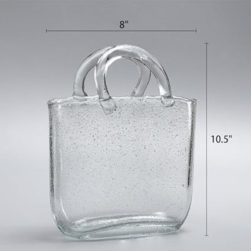 Elegant Glass Purse Vase - Unique Home Decor Gift
