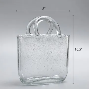 Elegant Glass Purse Vase - Unique Home Decor Gift