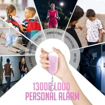 Safesound Personal Alarm Siren Song 3 Pack - 130dB Self Defense Alarm Keychain Emergency LED Flashlight with USB Rechargerable - Security Personal Protection Devices for Women Girls Kids Elderly