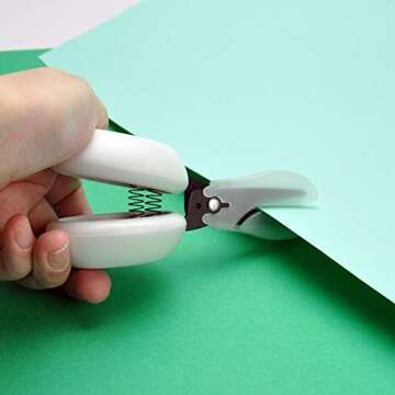 HARAC Toddler Scissors Spring Loaded, Safety Adaptive Scissors for Kids and Senior with Special Needs, Ambidextrous Hand Push Motor Skill Training Scissors, Made in Japan, White