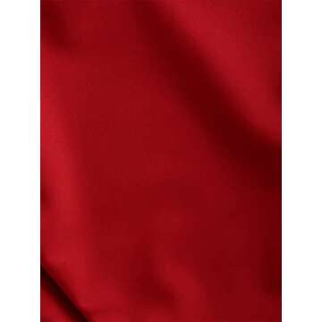 ZAFUL Women's Tie Back Padded High Cut Bralette Bikini Set Two Piece Swimsuit (1-Red, M)