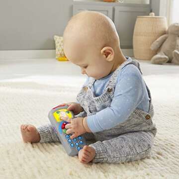 Fisher-Price Baby Learning Toy Laugh & Learn Puppy’s Remote Pretend TV Control with Music & Lights...
