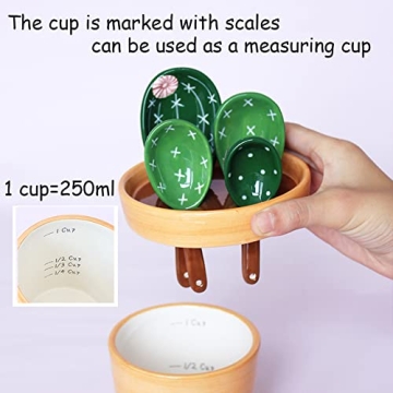 Charming Cactus Measuring Spoons Set for Baking Gifts