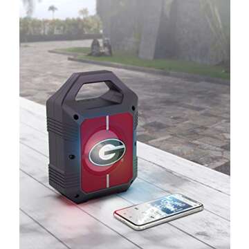 SOAR NCAA ShockBox XL LED Wireless Bluetooth Speaker, Georgia Bulldogs