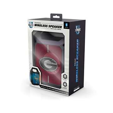 SOAR NCAA ShockBox XL LED Wireless Bluetooth Speaker, Georgia Bulldogs