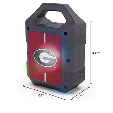 SOAR NCAA ShockBox XL LED Wireless Bluetooth Speaker, Georgia Bulldogs