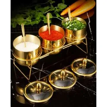 Hewnda Spice Box Set: Elegant Seasoning Storage Jars