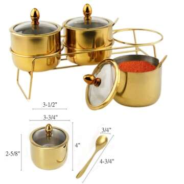 Hewnda Spice Box Set: Elegant Seasoning Storage Jars